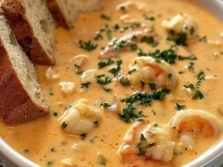 Creamy Crab And Shrimp Seafood Bisque A Luxurious Bowl Of Comfort