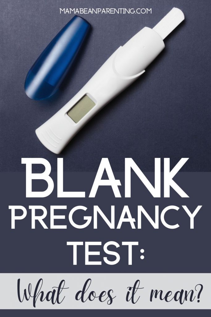 blank pregnancy test