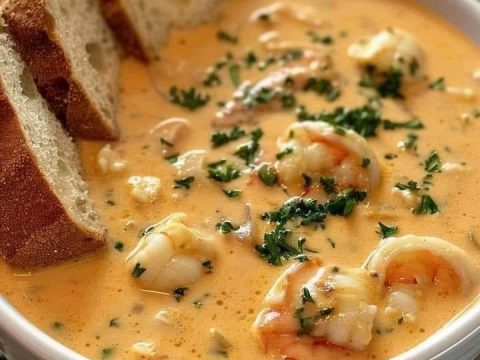 Creamy Crab and Shrimp Seafood Bisque: A Luxurious Bowl of Comfort