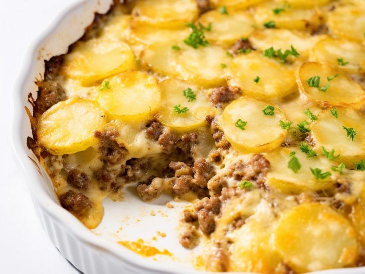 Cheesy Hamburger and Potato Casserole: A Comforting One-Pan Dinner Delight