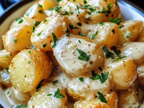 Creamy Garlic Sauce Baby Potatoes – The Ultimate Comfort Side Dish