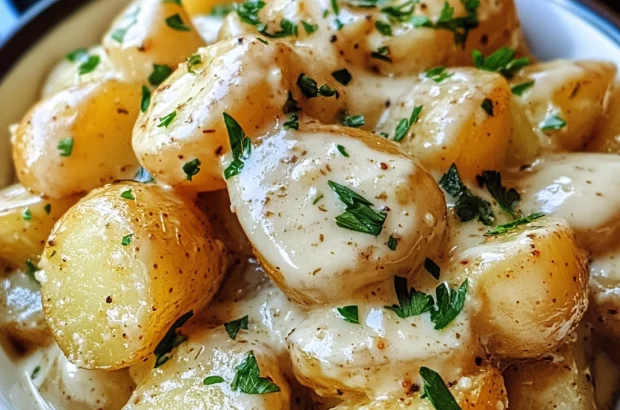 Creamy Garlic Sauce Baby Potatoes – The Ultimate Comfort Side Dish