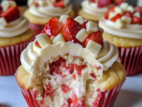 White Chocolate Strawberry Cupcakes – A Sweet Symphony of Flavors