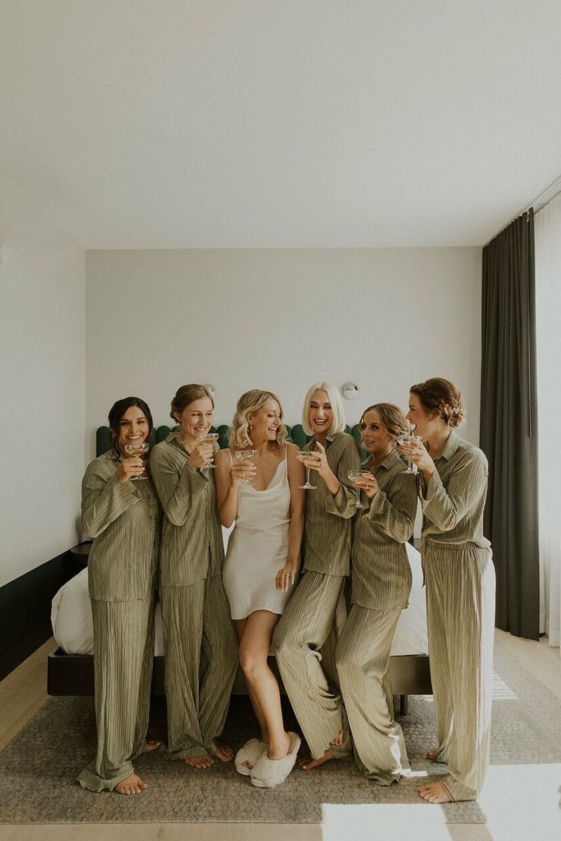 Bridal Party in Pajamas