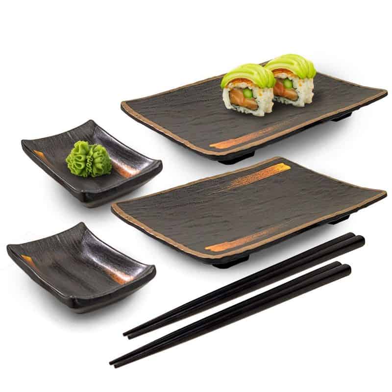 Gold-Plated Sushi Set