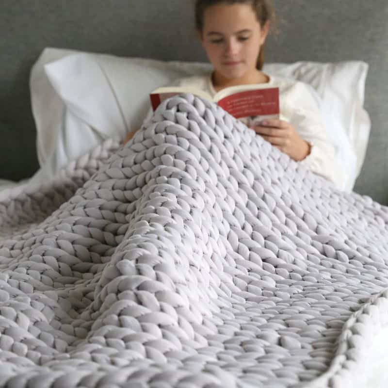 Hand-knitted Throw