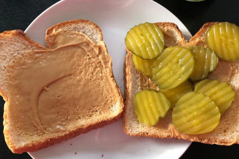 Peanut Butter and Pickle Sandwich