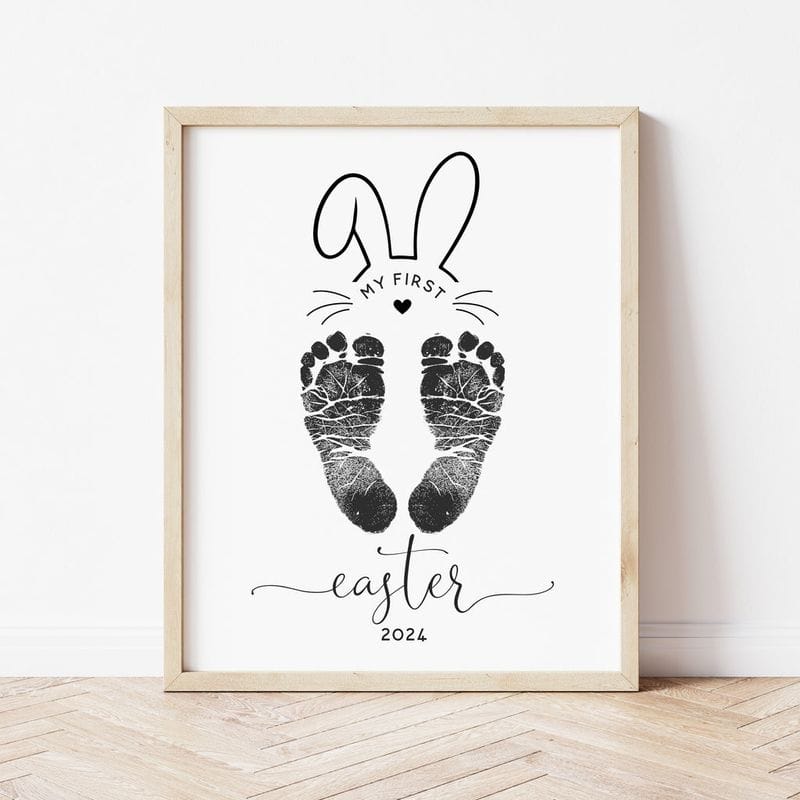 Bunny Footprint Art