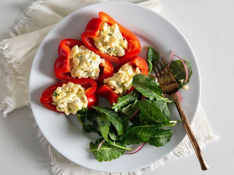 Egg Salad Stuffed Peppers