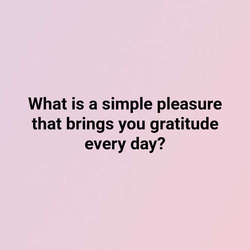 Gratitude for Simple Pleasures