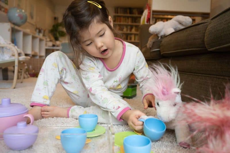 Imaginary Tea Parties with Stuffed Animals