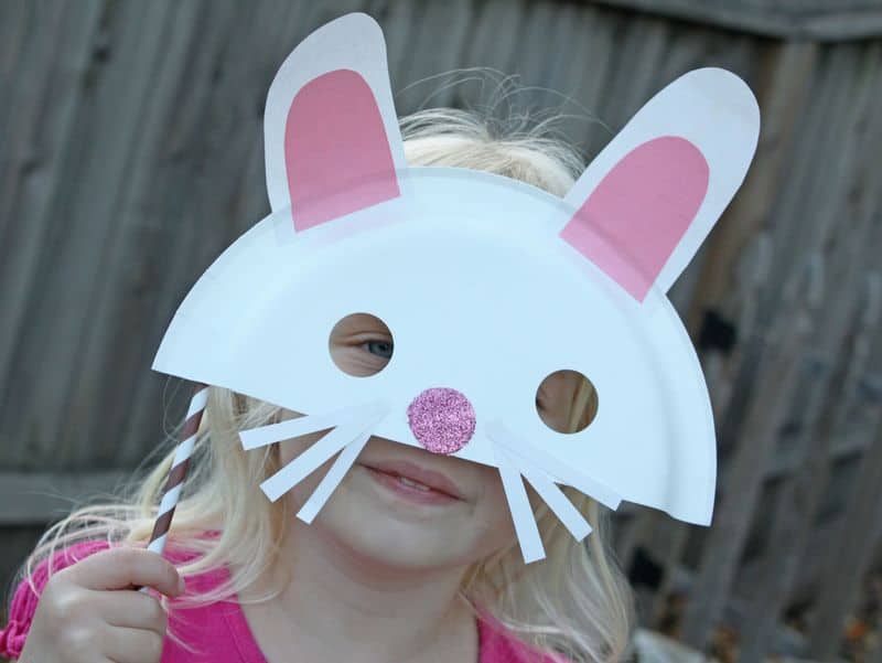 Paper Plate Bunny Masks