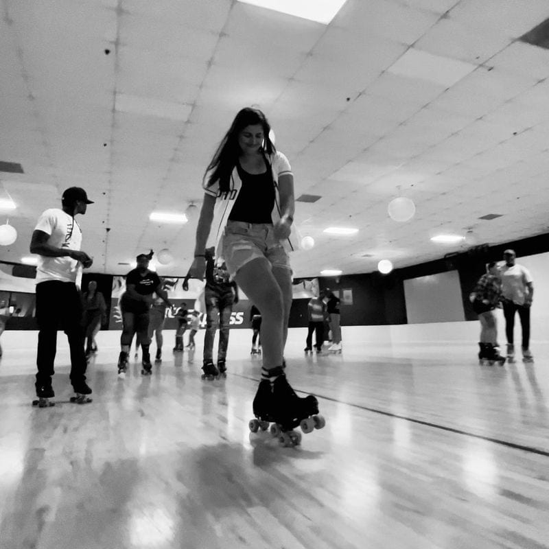 Roller Skating at the Rink