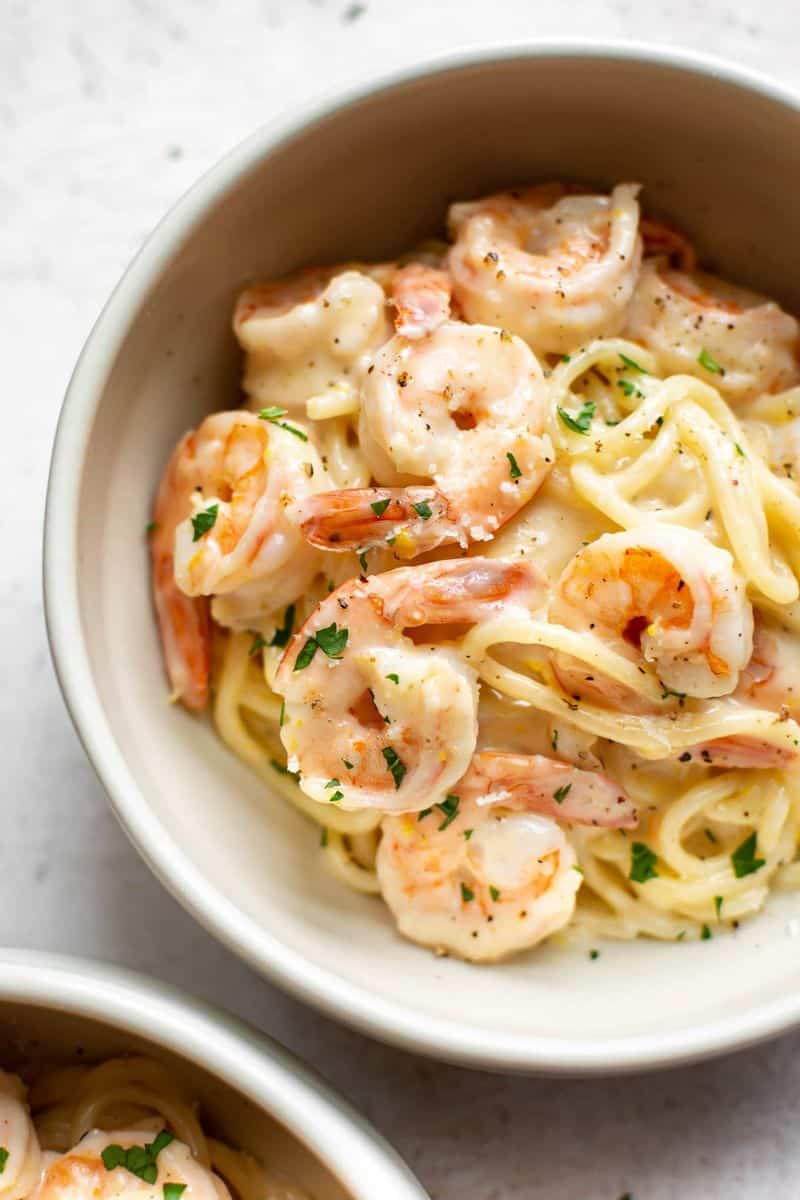 Lemon Garlic Shrimp Pasta