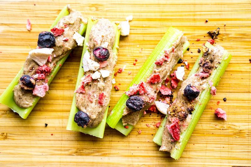 Almond Butter with Celery Sticks