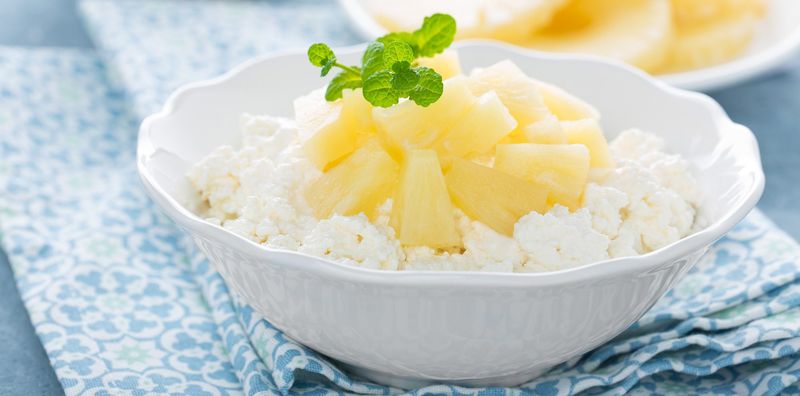 Cottage Cheese with Pineapple Chunks