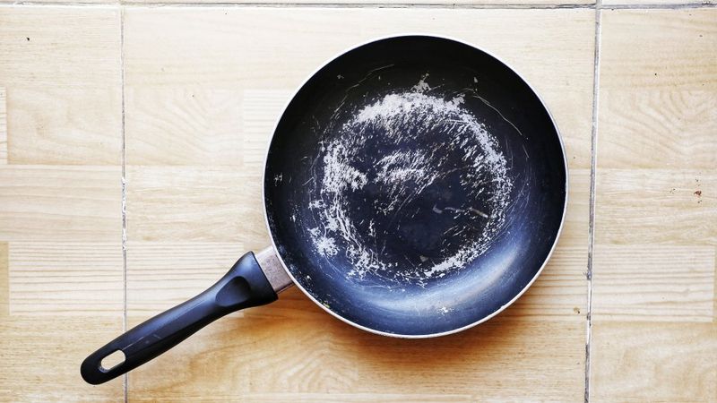 Non-Stick Pans with Scratches