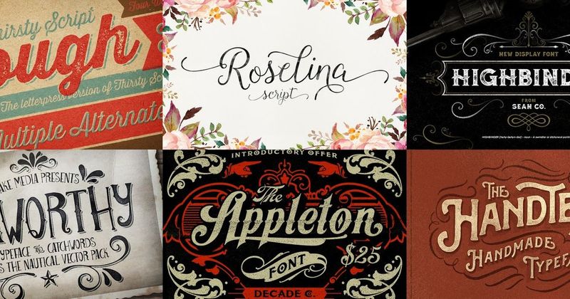 Calligraphy Fonts in Texts