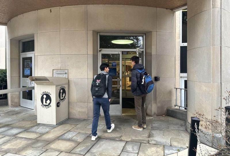 Holding the door