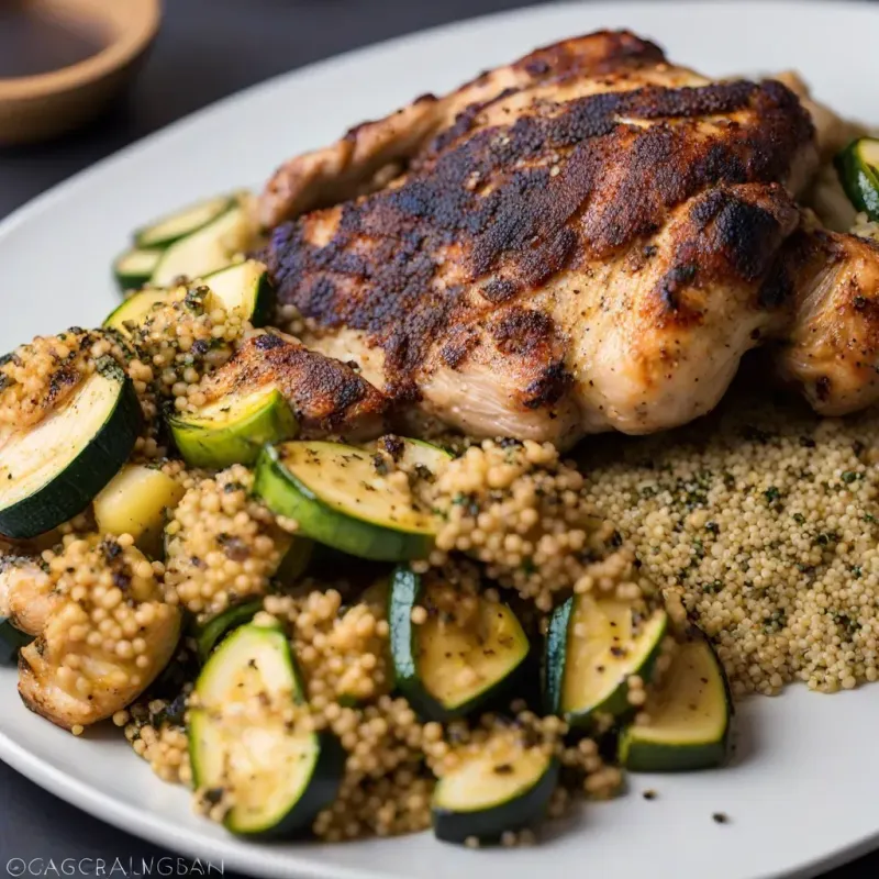 Grilled Chicken with Za’atar Zucchini