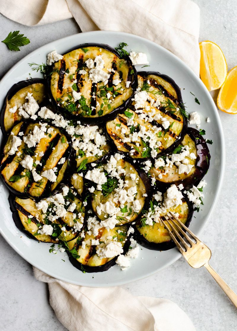 Grilled Eggplant with Feta