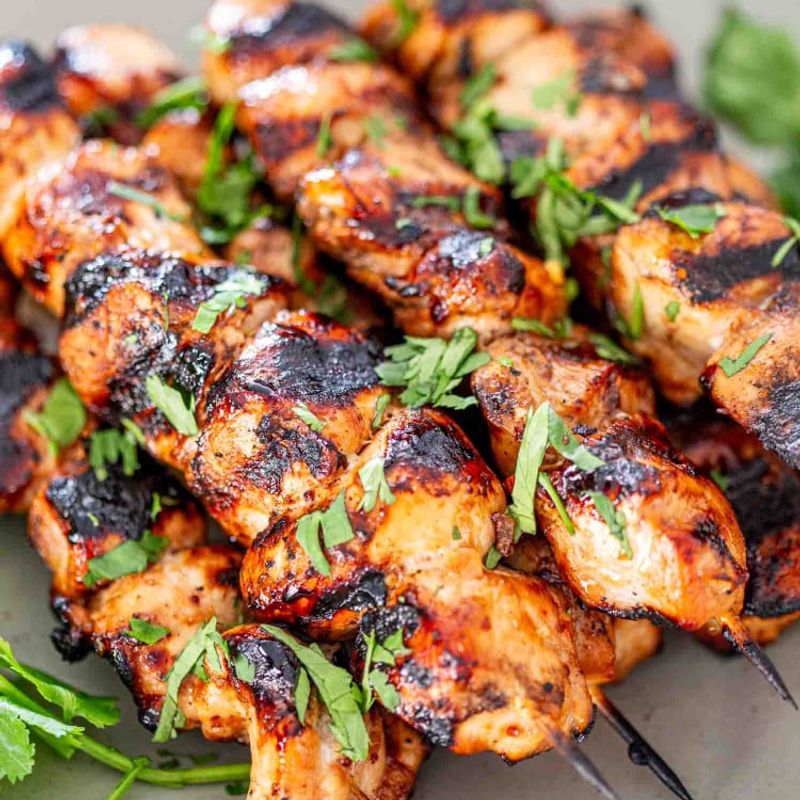 Grilled Honey Mustard Chicken Skewers