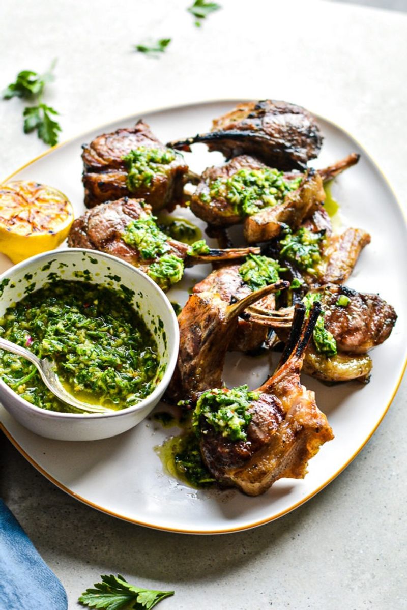 Grilled Lamb Chops with Chimichurri
