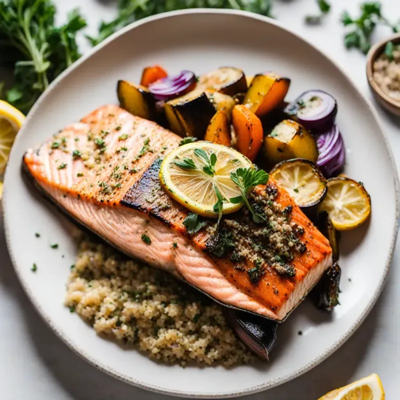 Grilled Lemon Herb Salmon