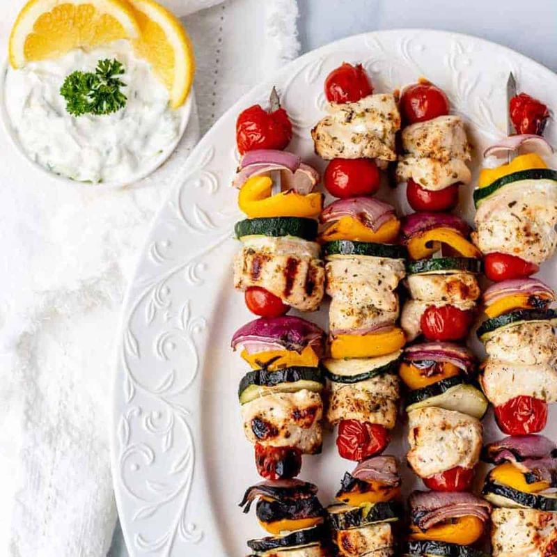 Grilled Mediterranean Chicken Kabobs