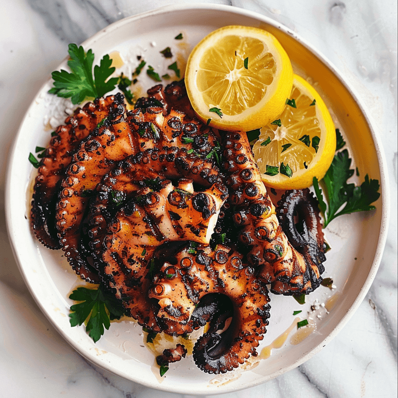 Grilled Octopus with Lemon and Herbs