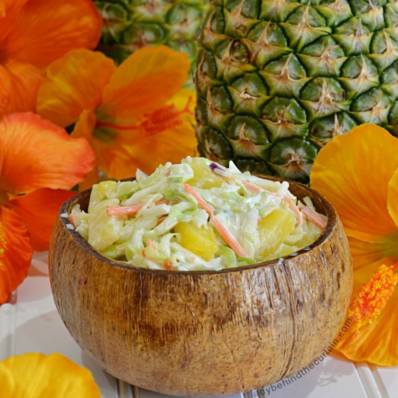 Homemade Coleslaw with Pineapple