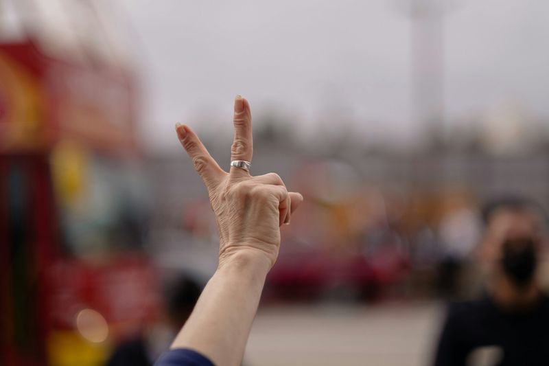 Peace Sign (Palm Inward)