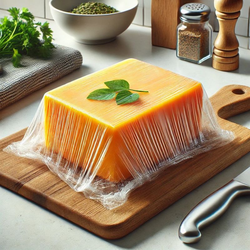 Plastic-Packaged Cheese