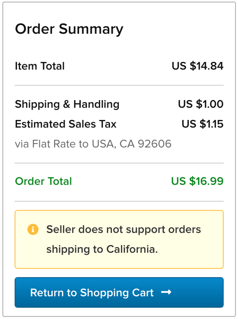 Sales Tax Not Included in Prices