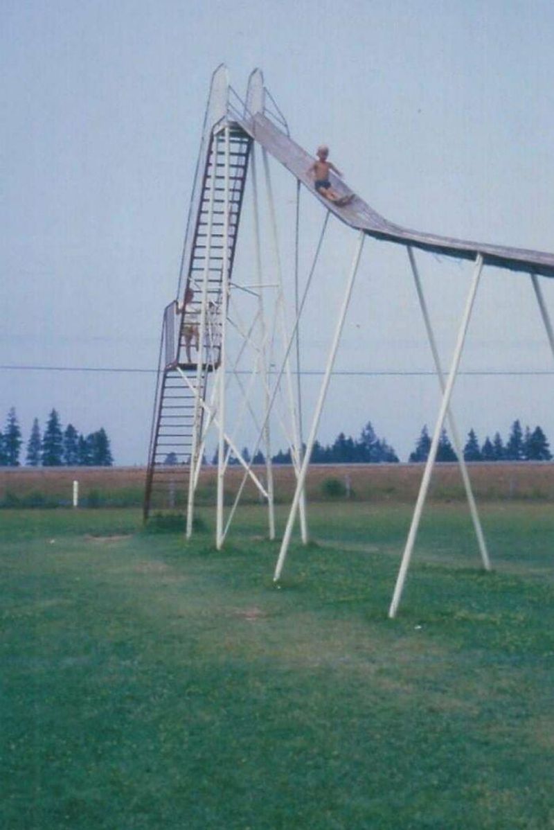 Tall Slides Without Proper Guardrails