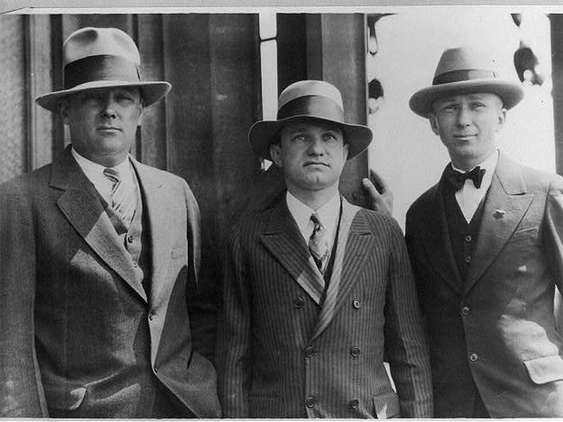 Men wore hats everywhere