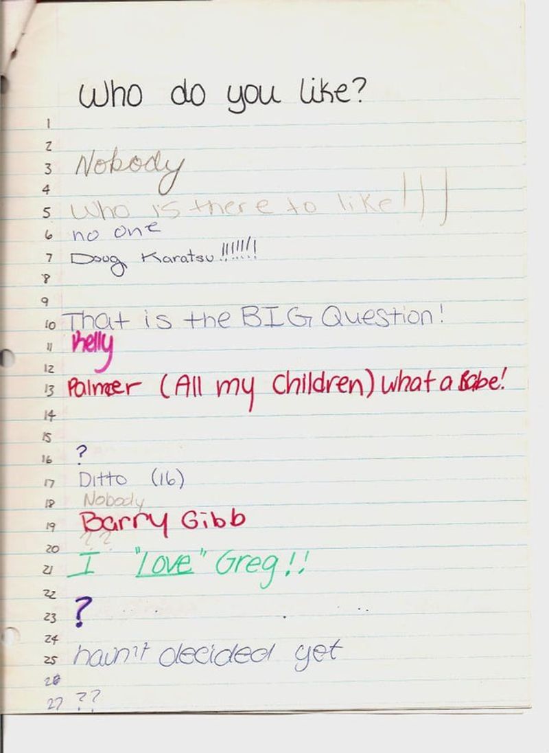 Writing in Slam Books