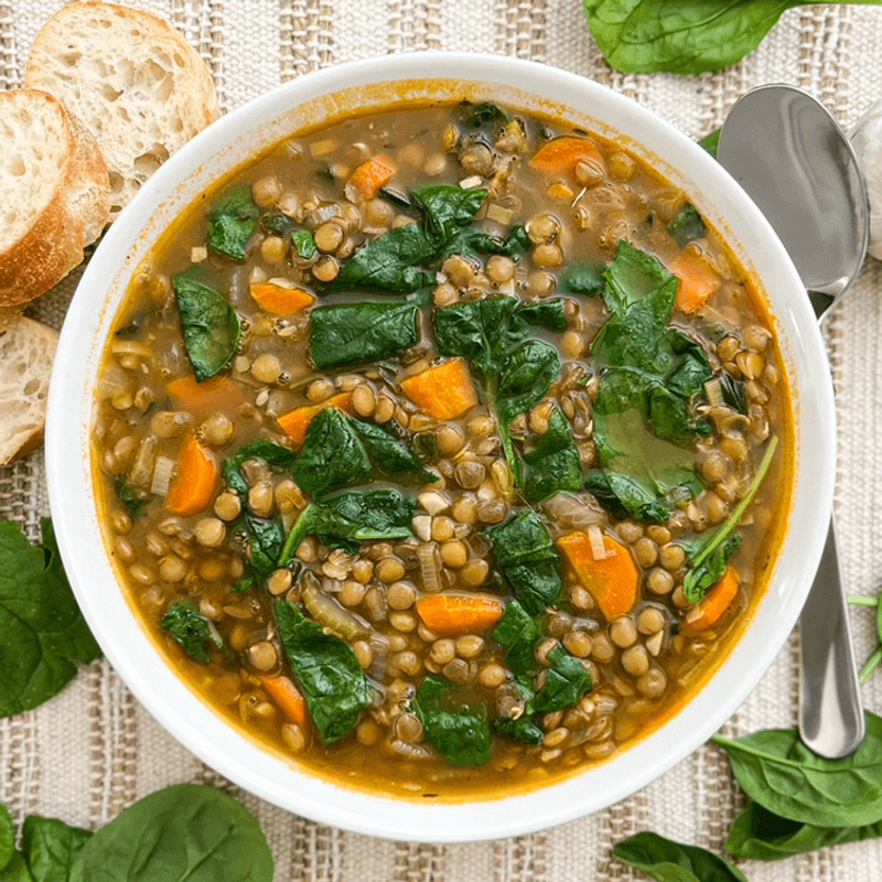 Lentil and Spinach Soup