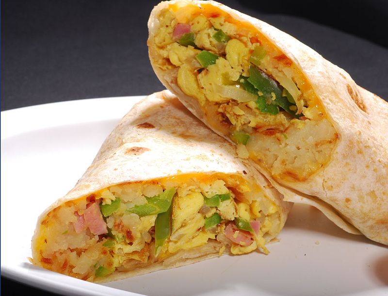 Egg and Vegetable Breakfast Burrito