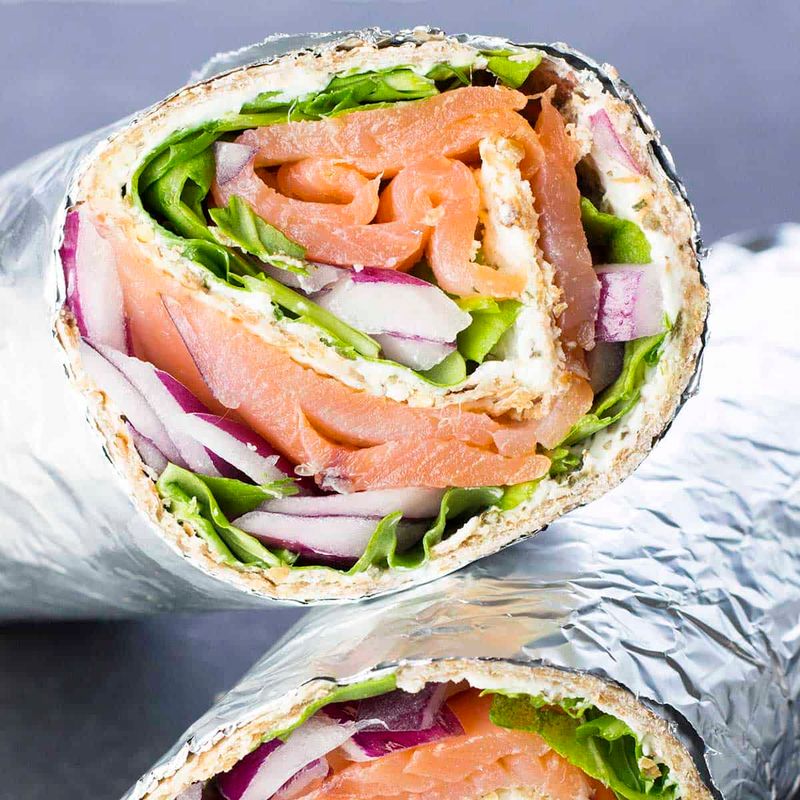 Smoked Salmon and Avocado Wrap