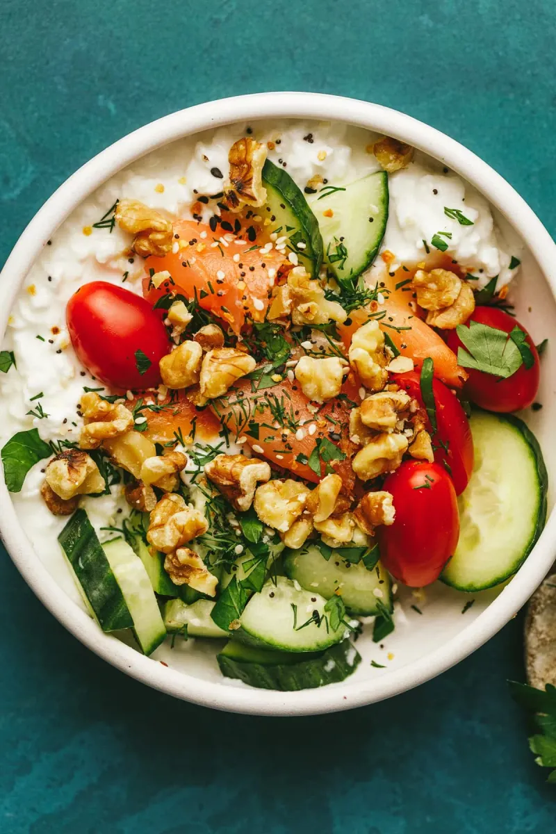 Savory Cottage Cheese Bowl