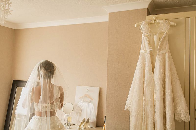 Sleeping with Wedding Gown