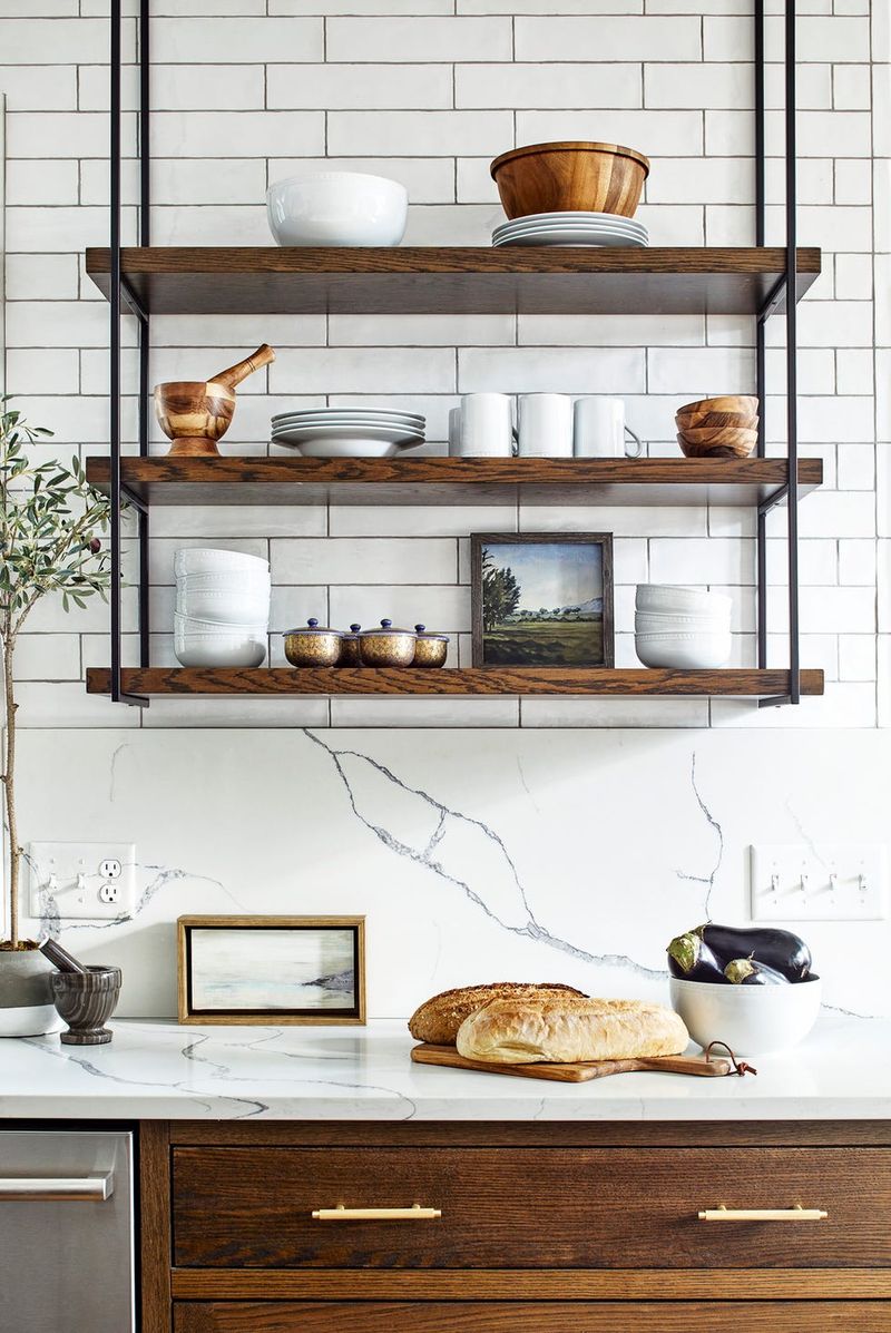 Organized Open Shelving