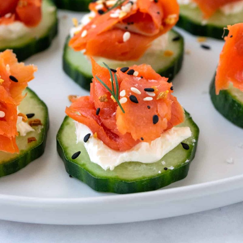 Cucumber and Smoked Salmon Bites