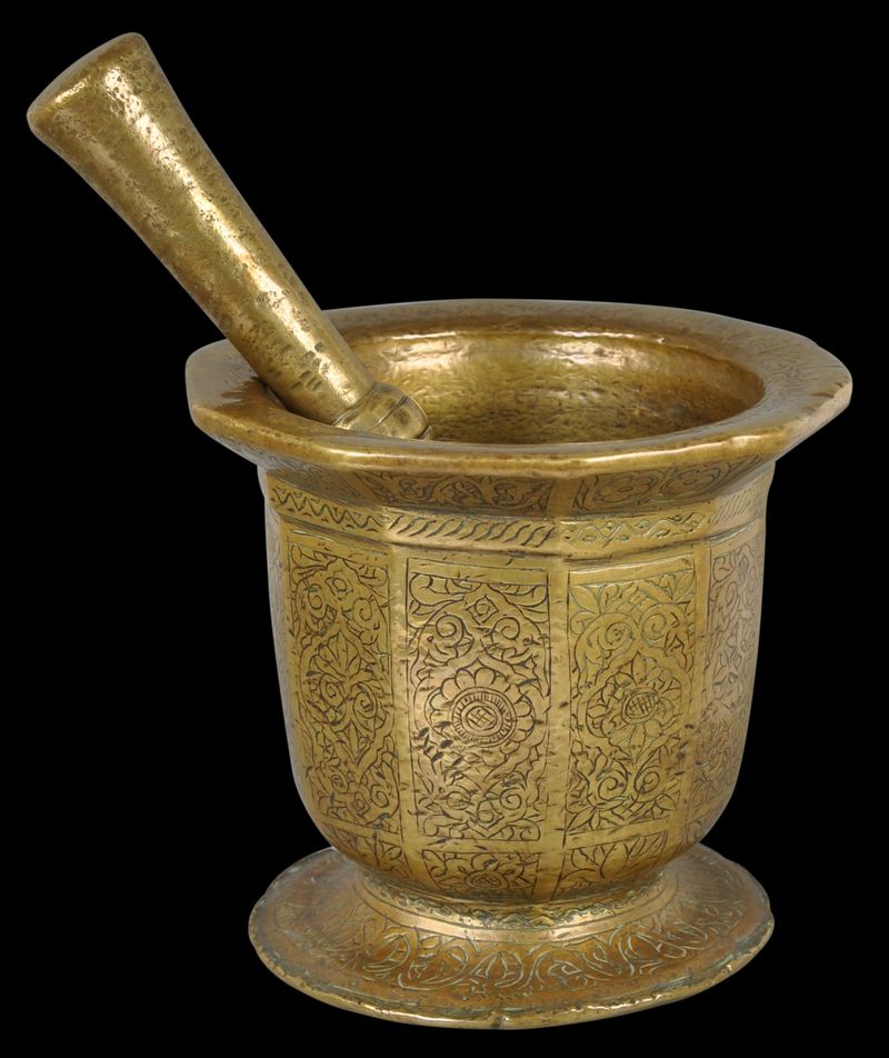 Brass Mortar and Pestle