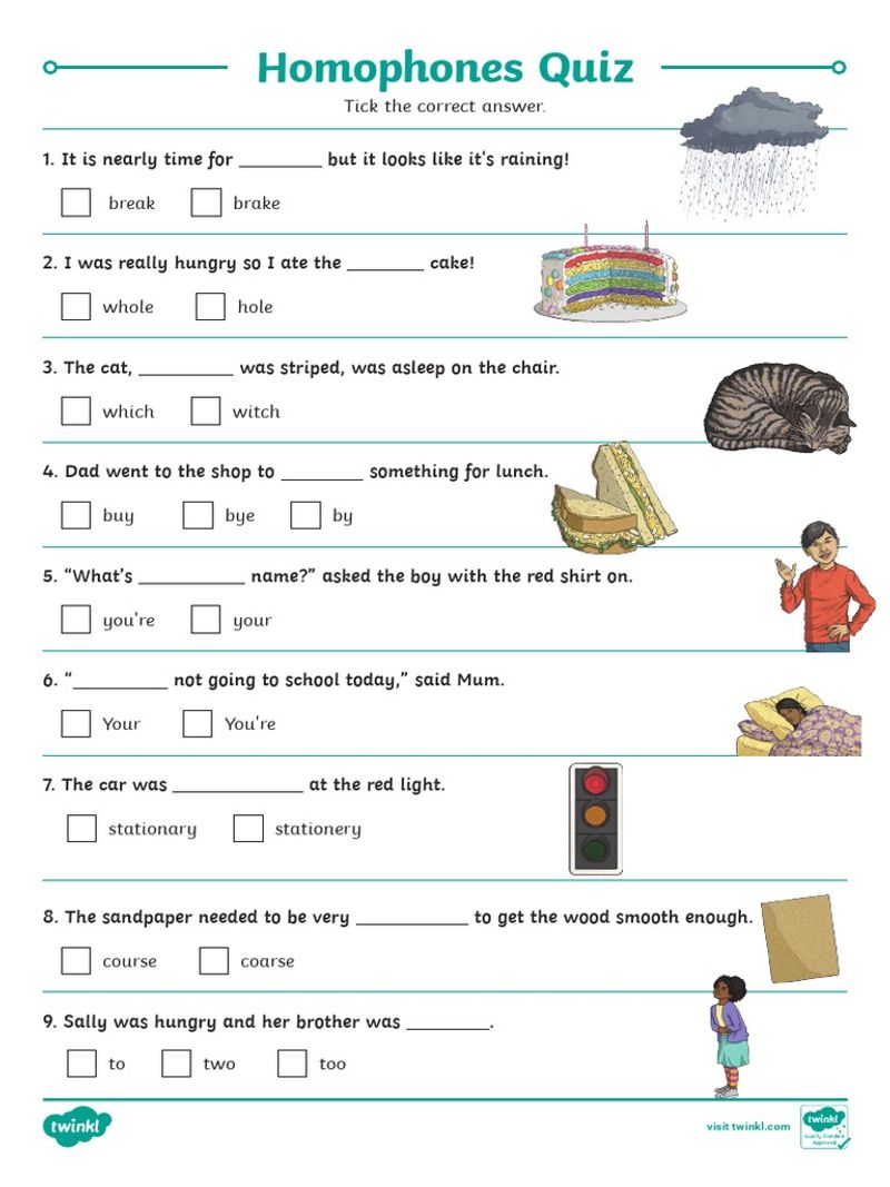 English: Homophones