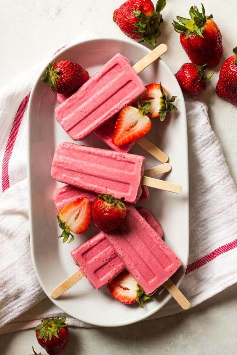 Strawberry Yogurt Pops