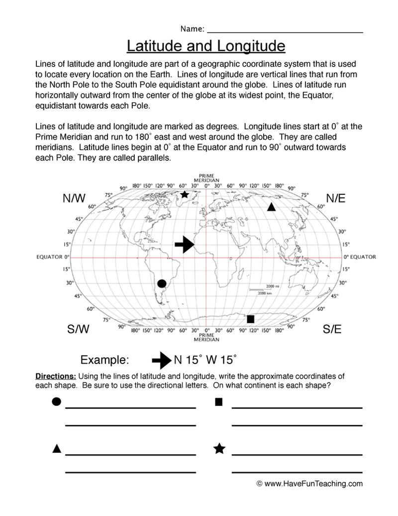 Geography: Latitude and Longitude
