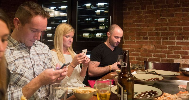 Using Mobile Phones at Dinner