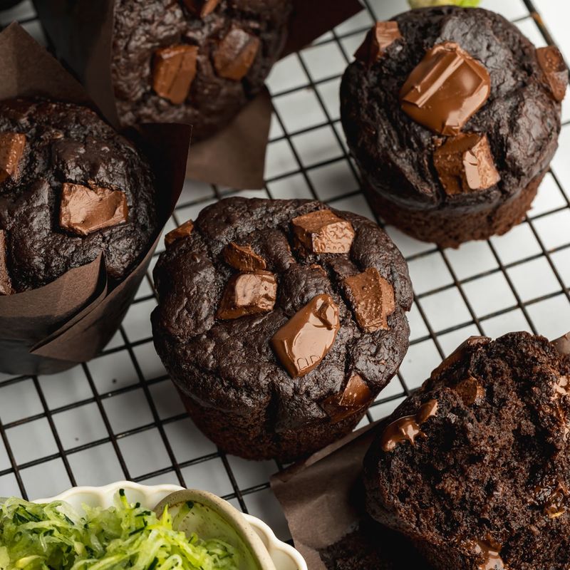 Zucchini Chocolate Muffins